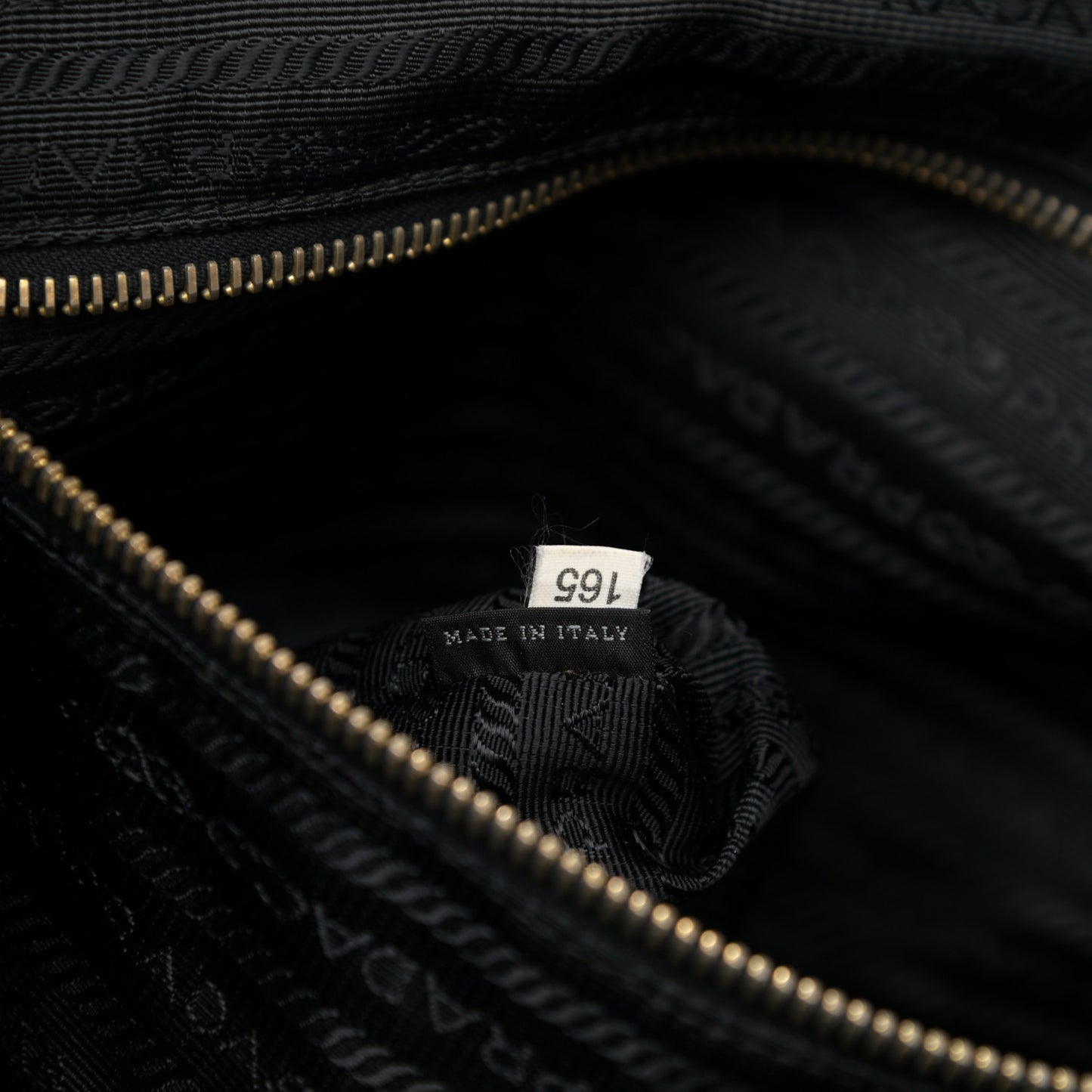 Tessuto Nylon Saffiano Shopping Tote Black