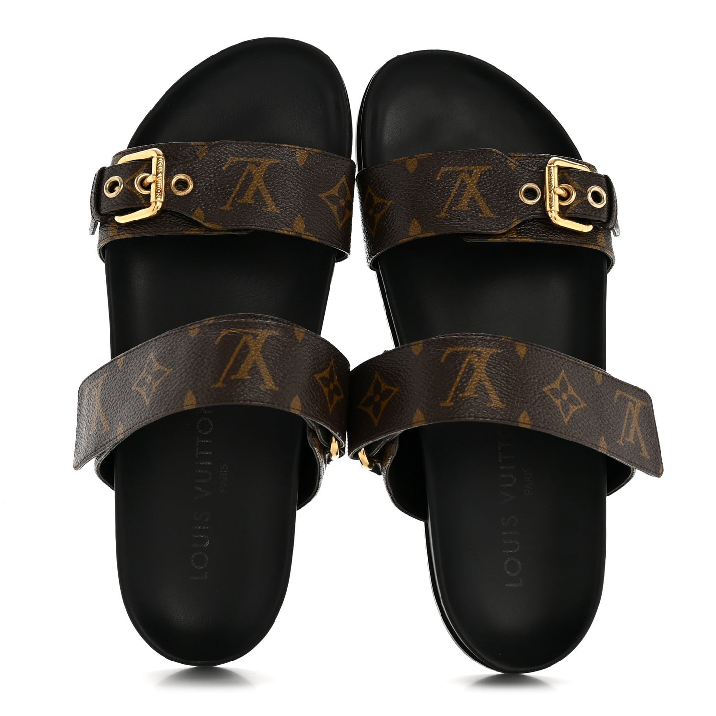 Monogram Bom Dia Mule Sandals 39 Black