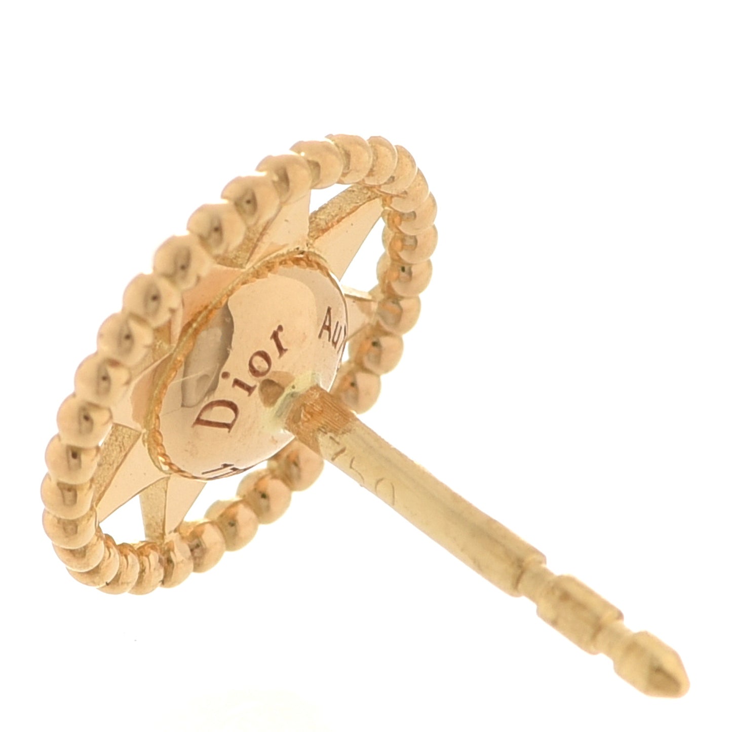 18K Yellow Gold Diamond XS Rose Des Vents Earrings