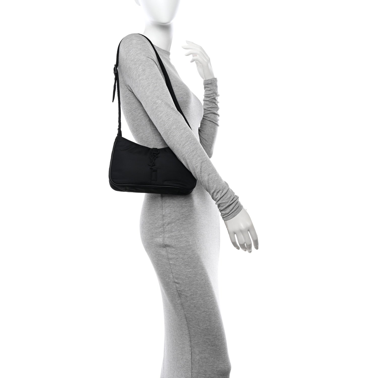 Saint Laurent Econyl Nylon Le 5 A 7 Hobo Black 2 of 10
