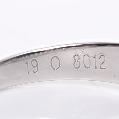 Chanel Platinum Diamond Matelasse Ring 48 4.5 6 of 6