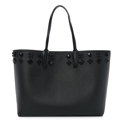 Christian Louboutin Calfskin Empire Spike Studded East West Cabata Tote Black 1 of 12