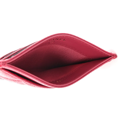 Chanel Caviar Quilted Card Holder Dark Pink 5 of 7