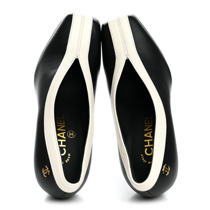 Chanel Lambskin Pumps 35.5 Black Ivory 2 of 10