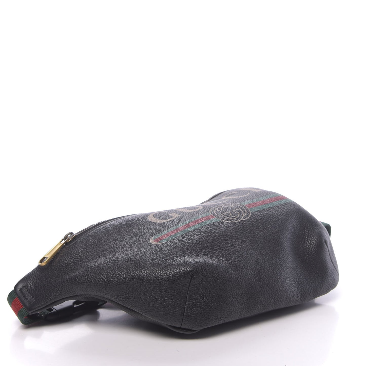 Grained Calfskin Logo Belt Bag Black