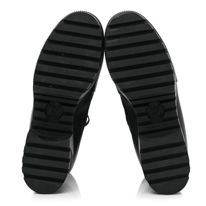 Louis Vuitton Suede Monogram Laureate Platform Desert Boots 36.5 Kaki Black 5 of 12