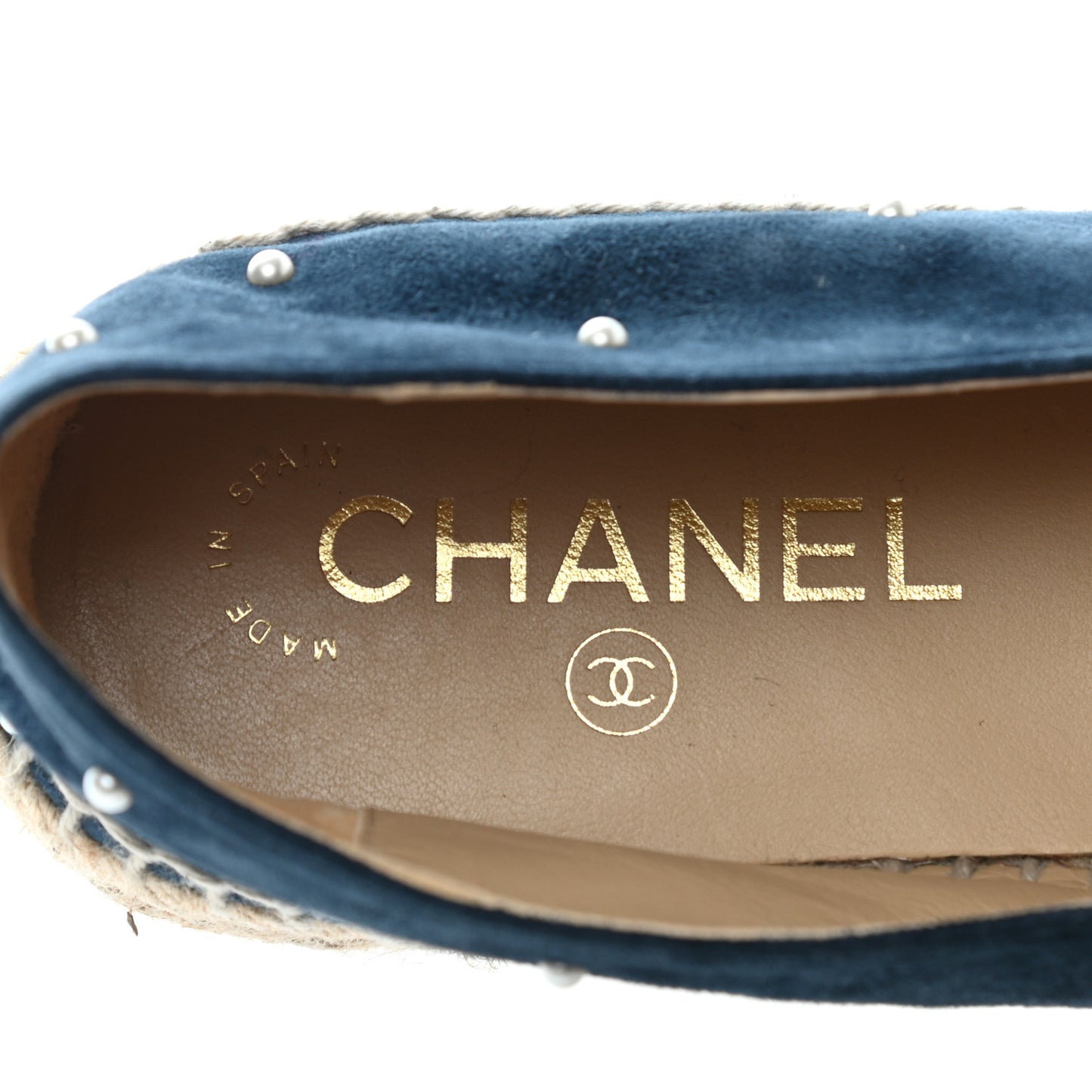 Suede Pearl CC Espadrilles 40 Teal