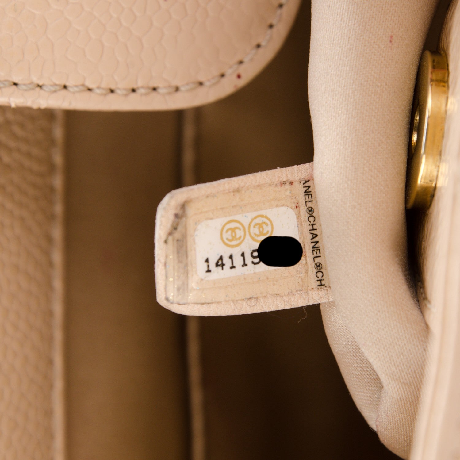 Chanel Caviar Quilted Petit Shopping Tote PST Beige Clair 7 of 9