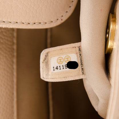 Chanel Caviar Quilted Petit Shopping Tote PST Beige Clair 7 of 9