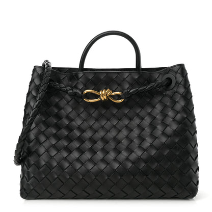 Bottega Veneta Nappa Intrecciato Medium Andiamo Shoulder Bag Black 1 of 9