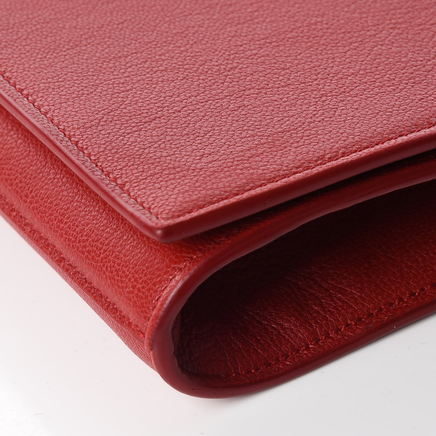 Calfskin Monogram Large Belle De Jour Clutch Red