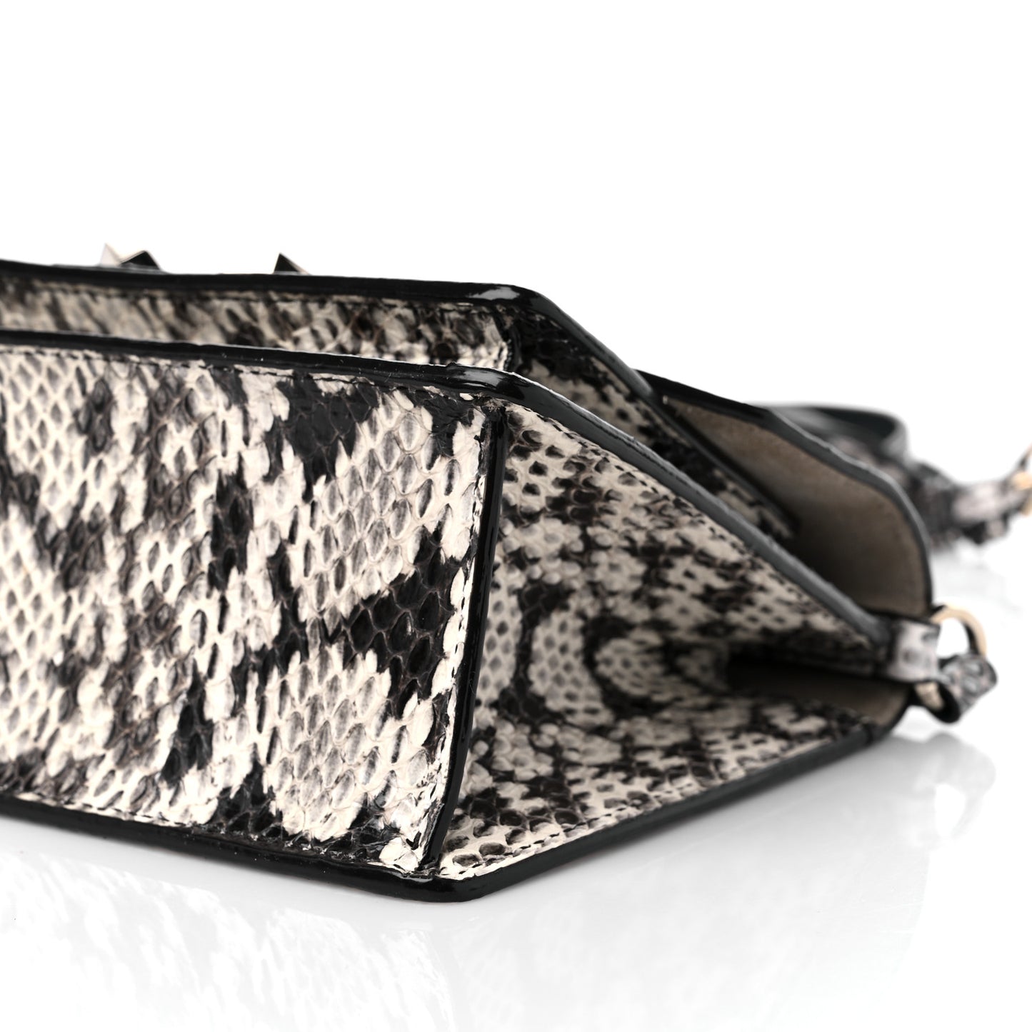 Elaphe Snakeskin Printed Madeline Crossbody Bag Roccia