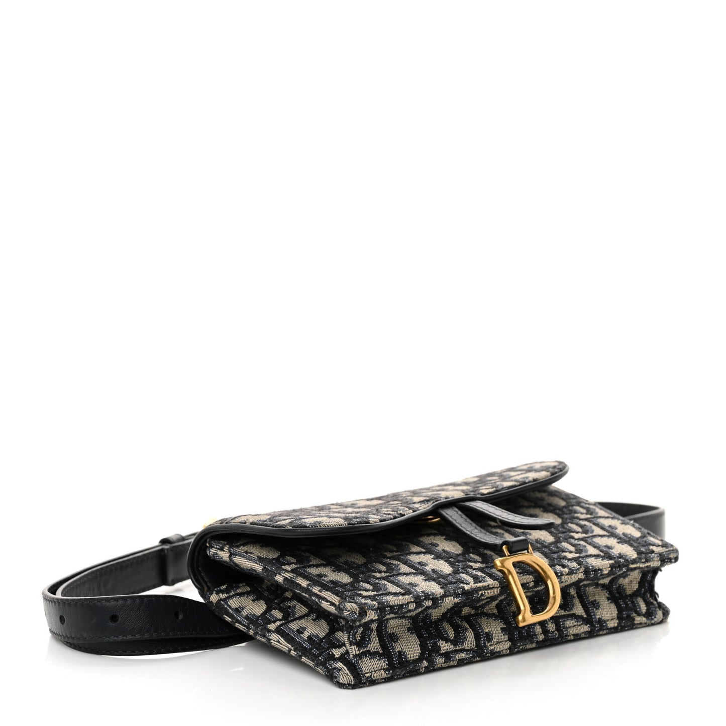 Oblique Saddle Belt Bag Blue