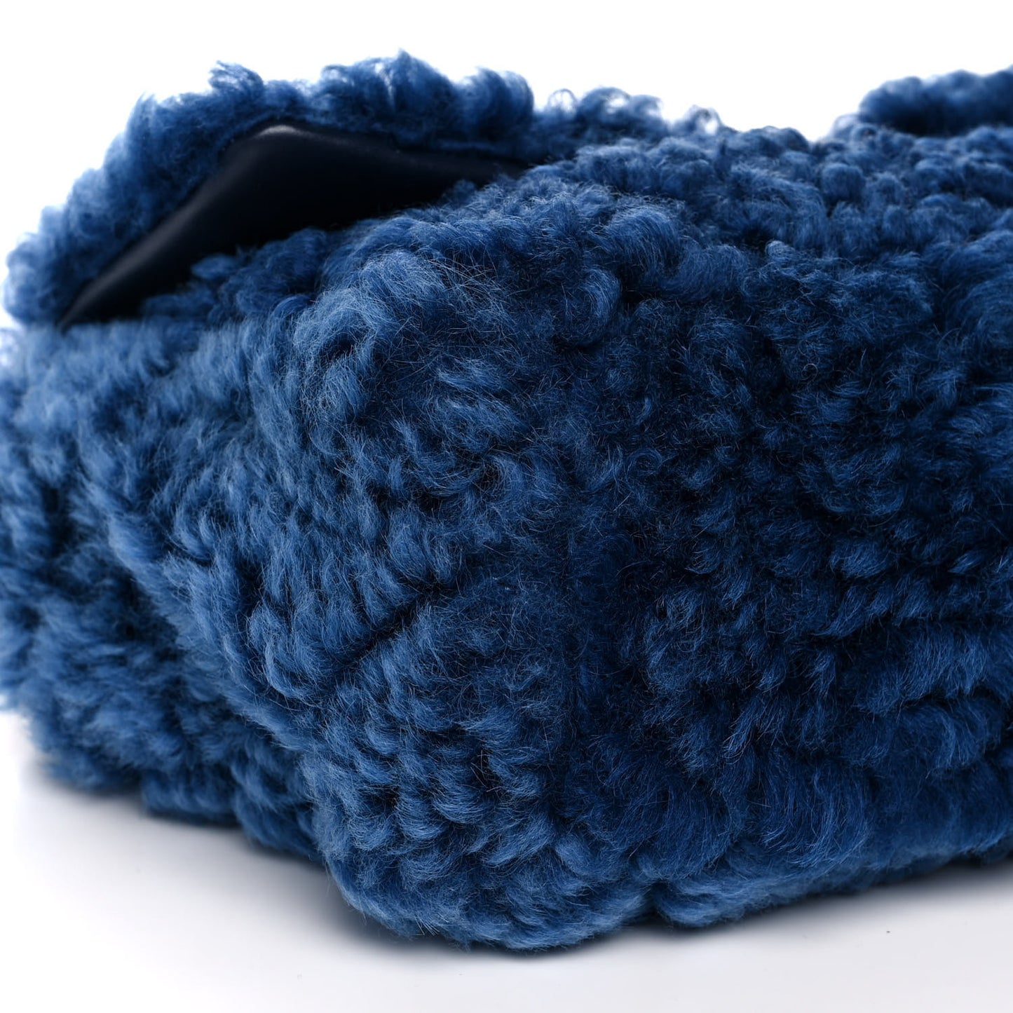 Shearling Sheepskin Large Chanel 19 Flap Blue