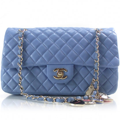 Chanel Lambskin Valentine Charms Medium Flap Baby Blue 1 of 12