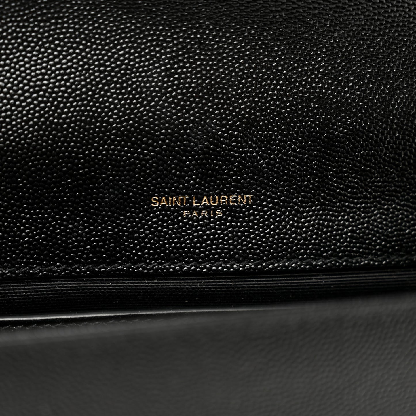 SAINT LAURENT Grain De Poudre Small Monogram Kate Satchel Black
