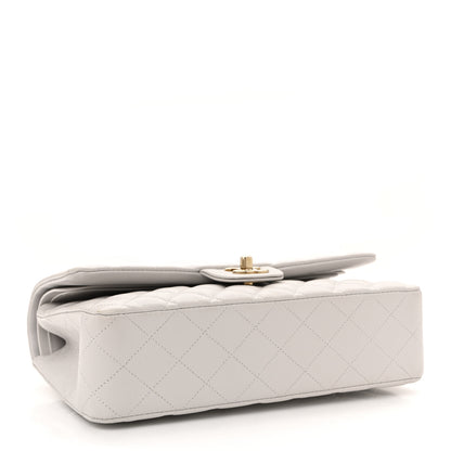 Chanel Caviar Quilted Medium Double Flap Light Grey 3 of 11