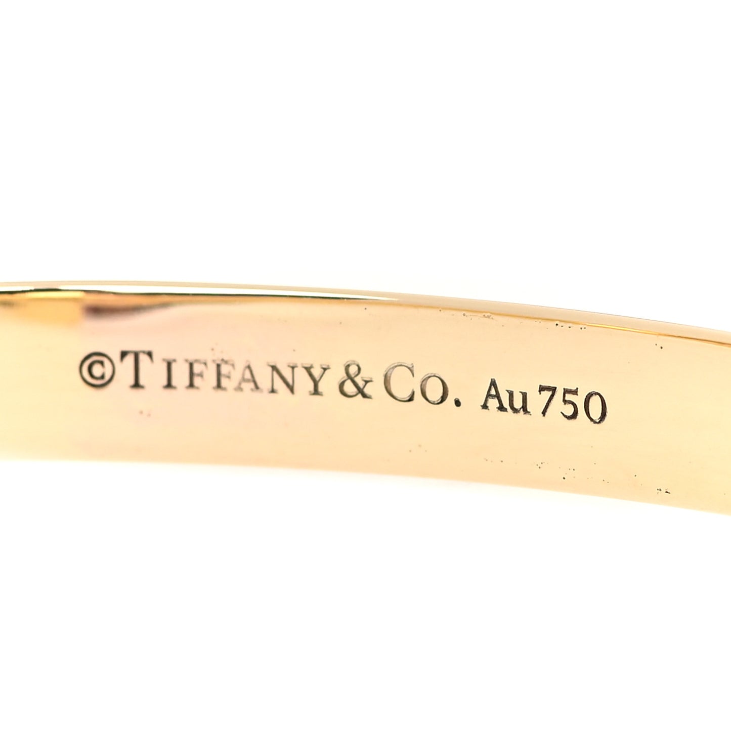 18K Yellow Gold Wide T T1 Hinged Bangle Bracelet