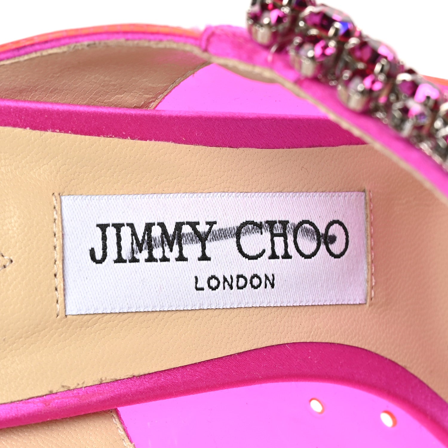 Jimmy Choo Plexi Crystal Bing 100 Pumps 38 Hot Pink 6 of 7