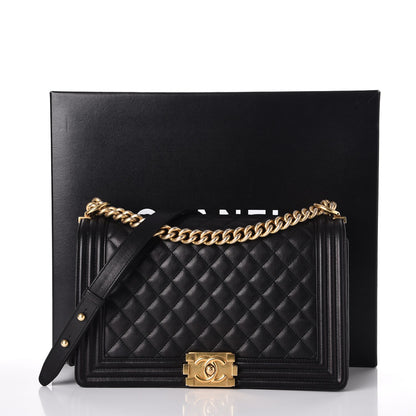 Chanel Calfskin Quilted New Medium Boy Flap Black 9 of 9
