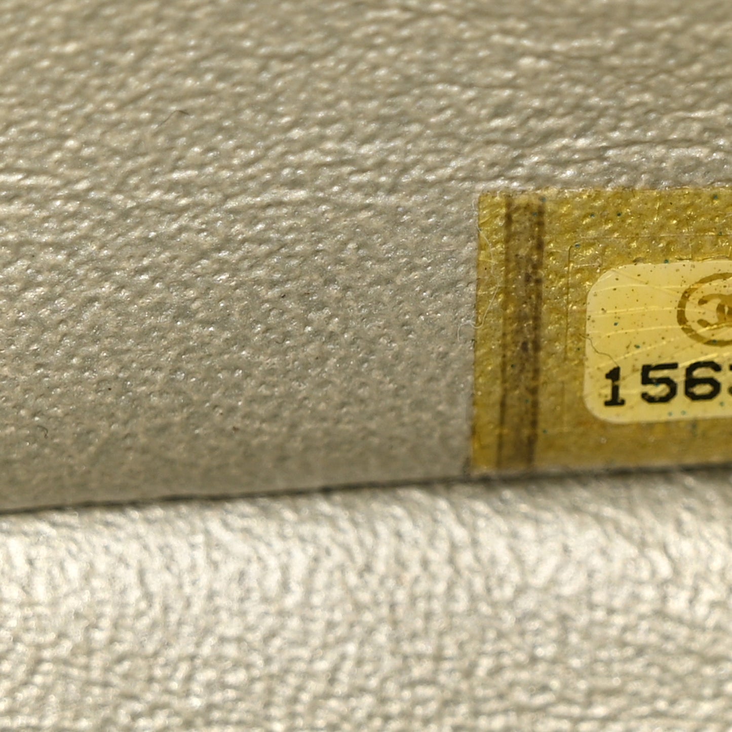 Iridescent Calfskin Quilted Mini Rectangular Flap Light Gold