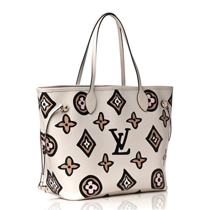 Louis Vuitton Monogram Giant Wild At Heart Neverfull MM Creme 3 of 11