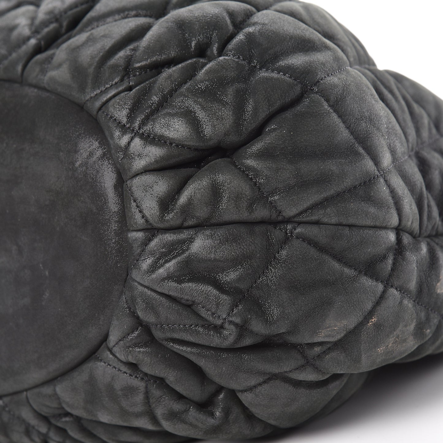 Iridescent Calfskin Quilted Large In The Mix Tote Black