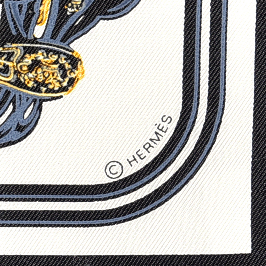 Silk Brides de Gala Nano Scarf 20 Black White Or