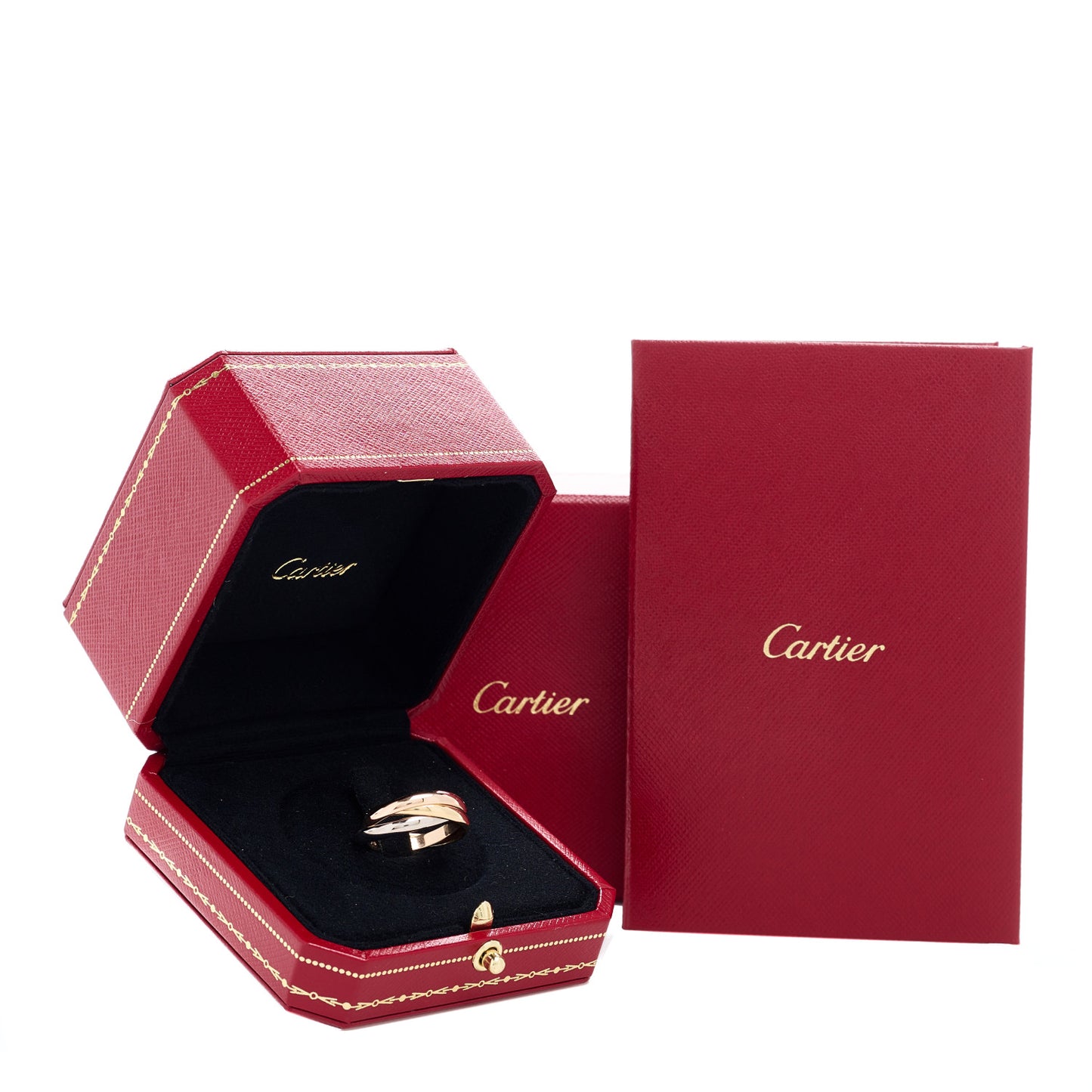 18K Pink Yellow White Gold Small Trinity Ring 55 7.25
