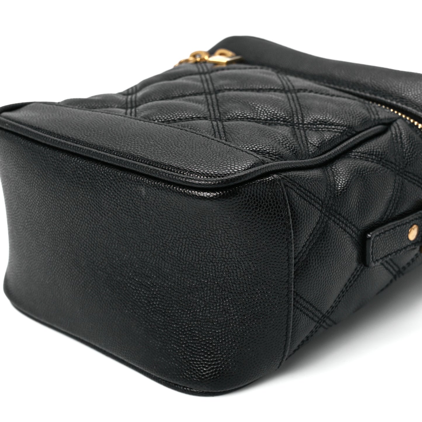 Grain de Poudre Quilted 80's Vanity Bag Black