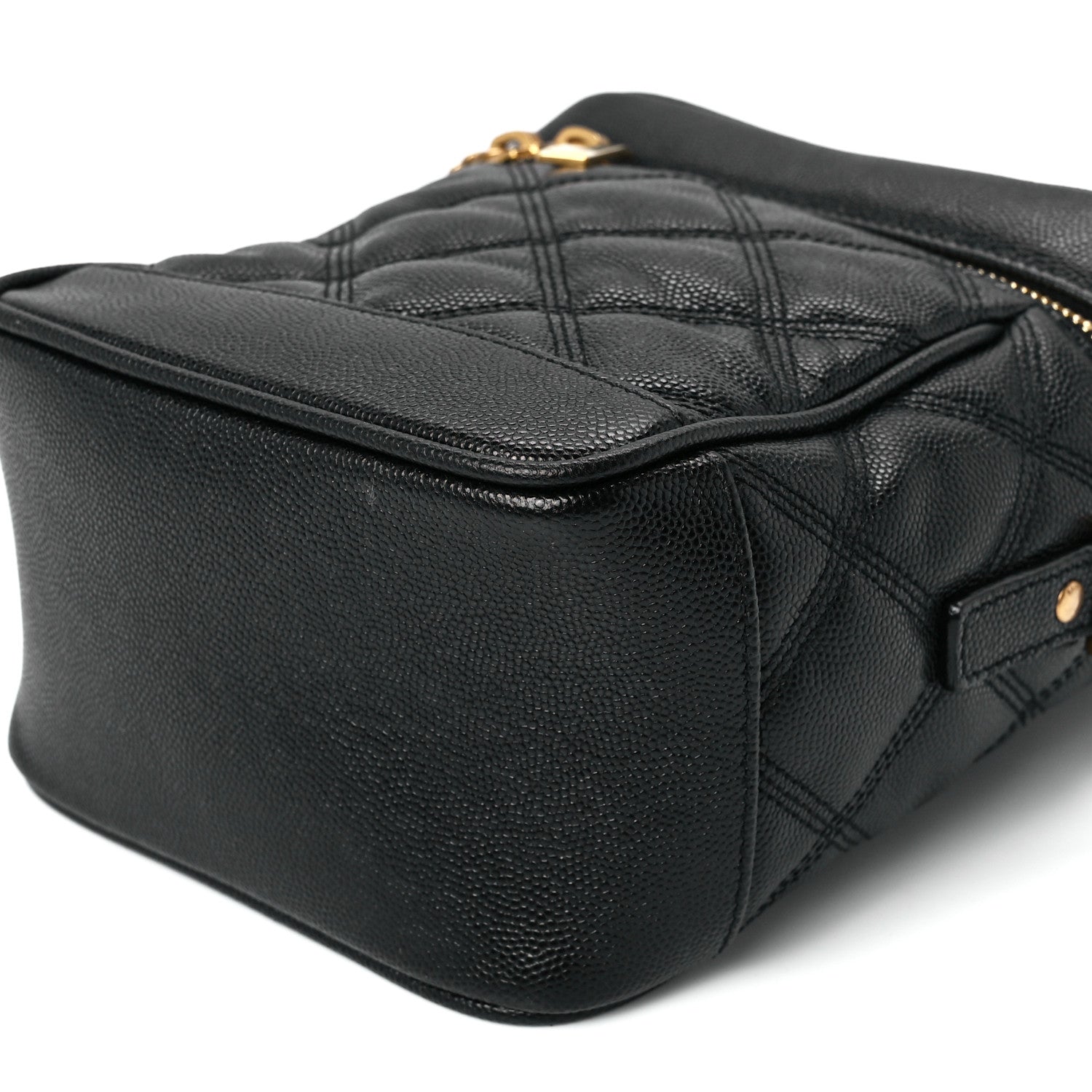 Saint Laurent Grain de Poudre Quilted 80's Vanity Bag Black 11 of 11