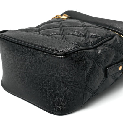 Saint Laurent Grain de Poudre Quilted 80's Vanity Bag Black 11 of 11