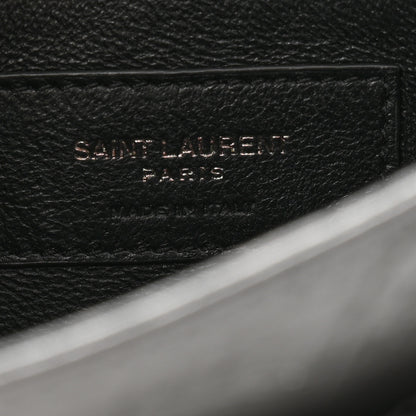 Saint Laurent Crinkled Calfskin Matelasse Monogram Baby Niki Chain Satchel Storm 6 of 13