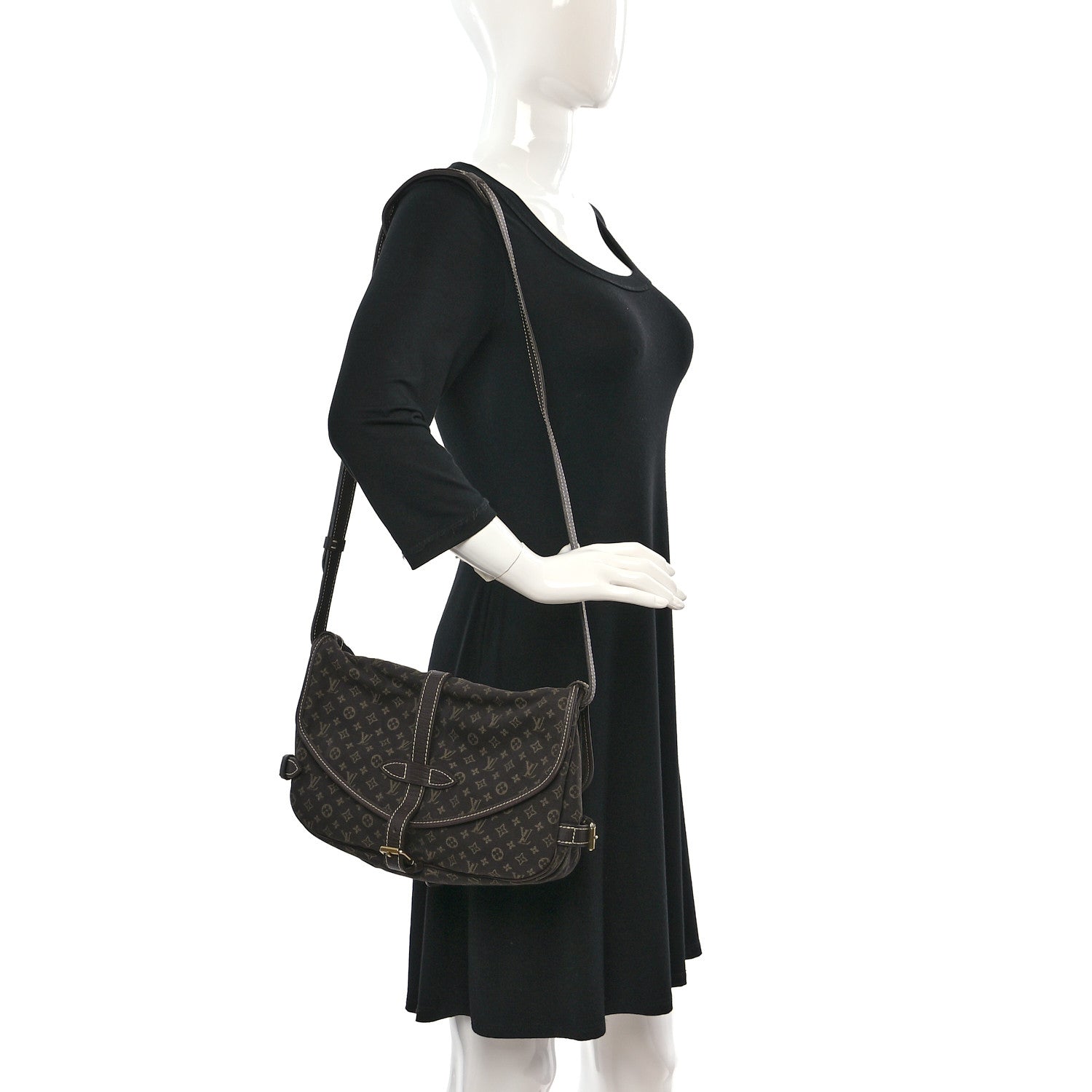 Louis Vuitton Monogram Mini Lin Saumur Ebene 2 of 8