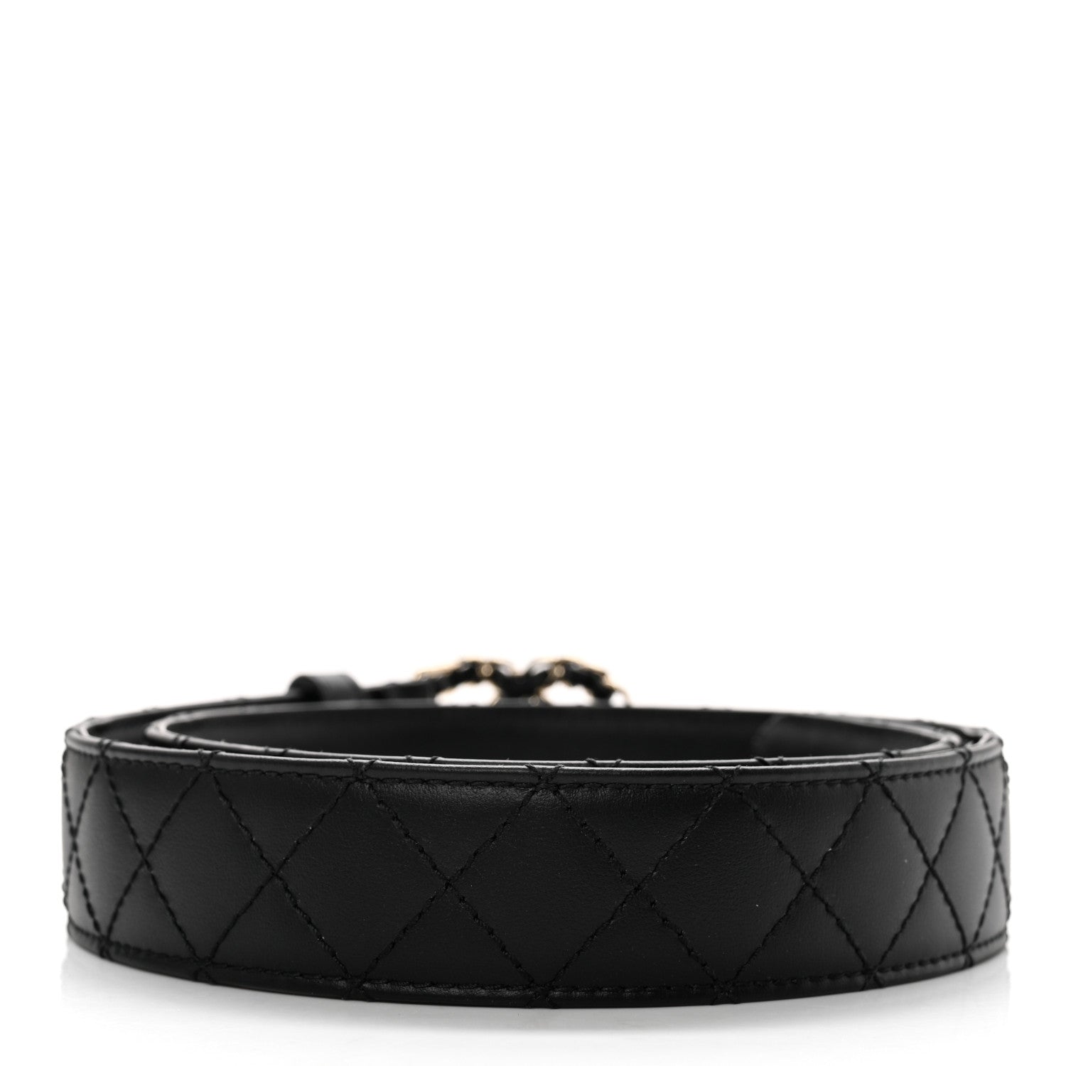Chanel Lambskin Quilted CC Chain Belt 75 30 Black 2 of 9