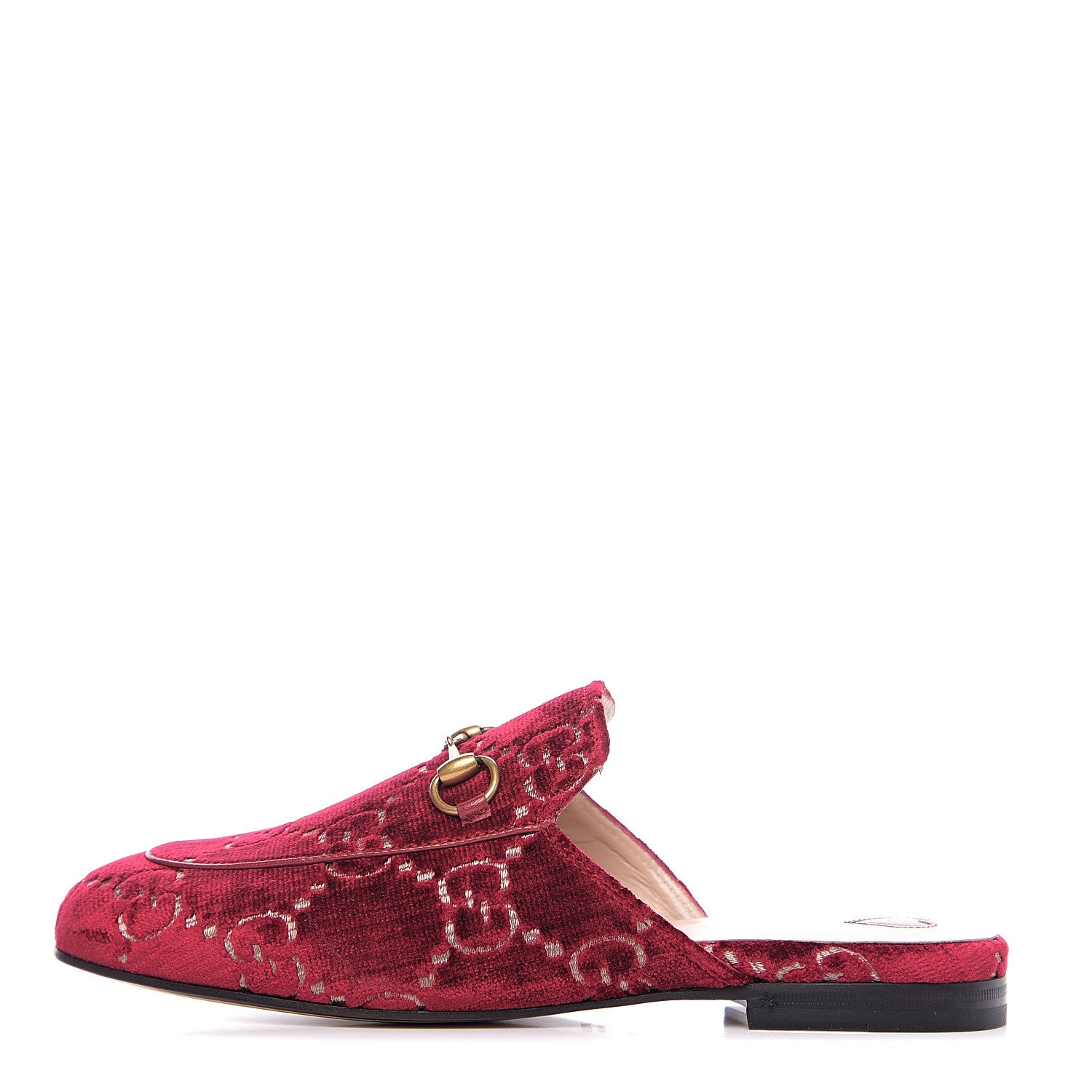 Gucci Velvet GG Monogram Womens Princetown Slippers 36.5 Red Cipria 1 of 10