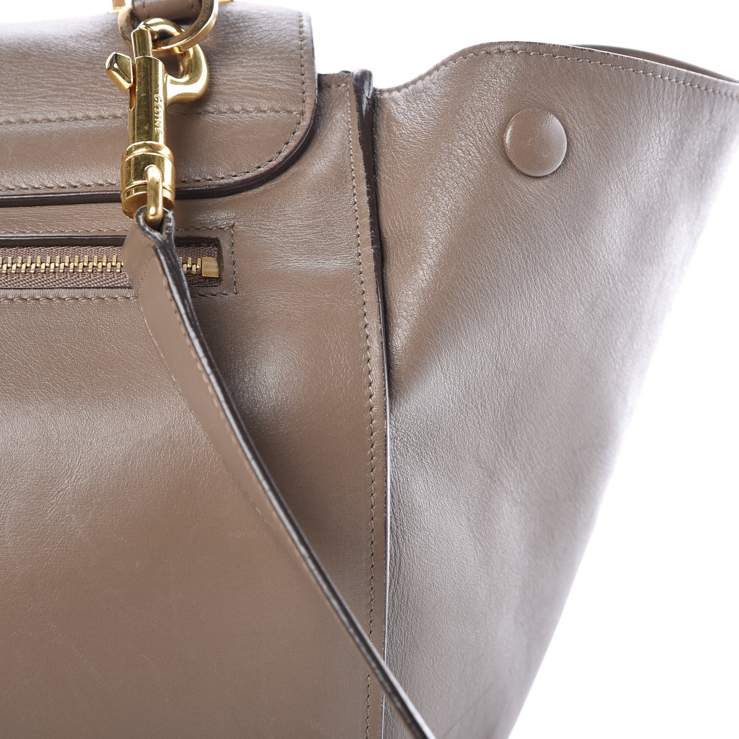Smooth Calfskin Medium Trapeze Taupe