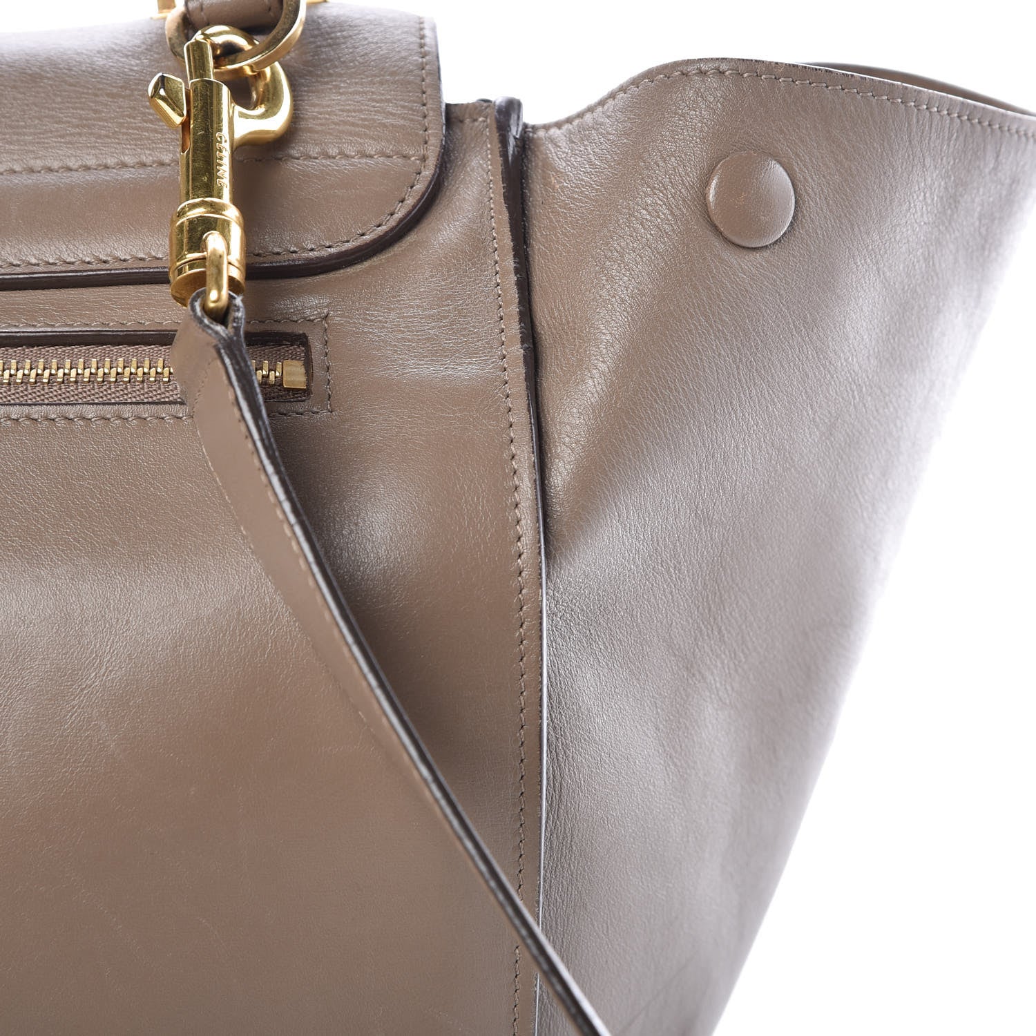 Celine Smooth Calfskin Medium Trapeze Taupe 18 of 23