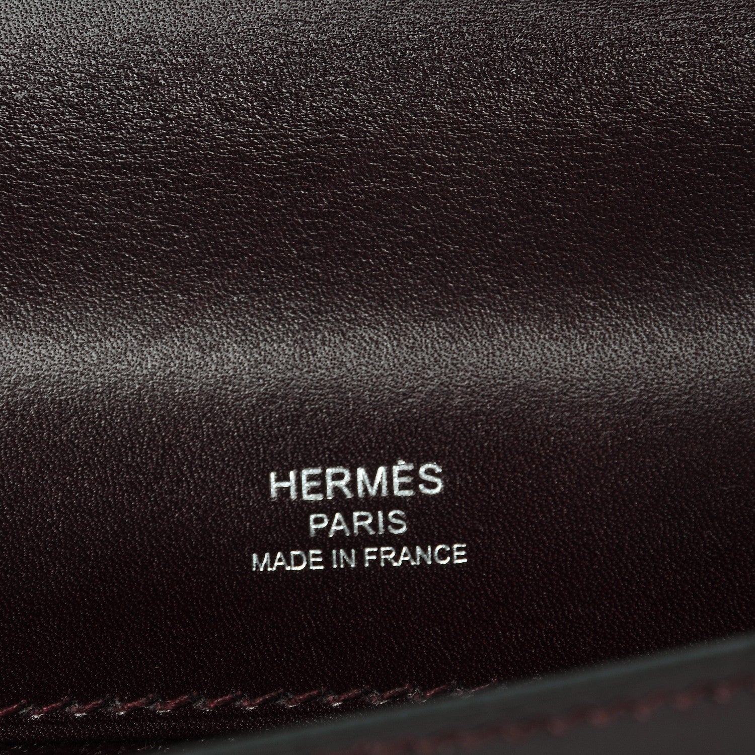 Hermes Tadelakt Kelly Cut Clutch Prune 7 of 7