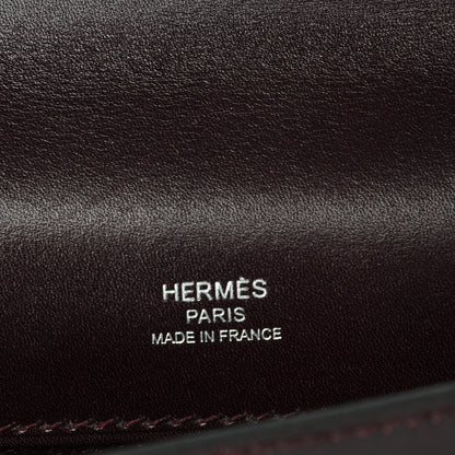 Hermes Tadelakt Kelly Cut Clutch Prune 7 of 7