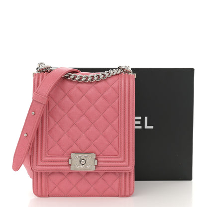 Chanel Caviar Quilted North South Boy Flap Pink 12 of 12