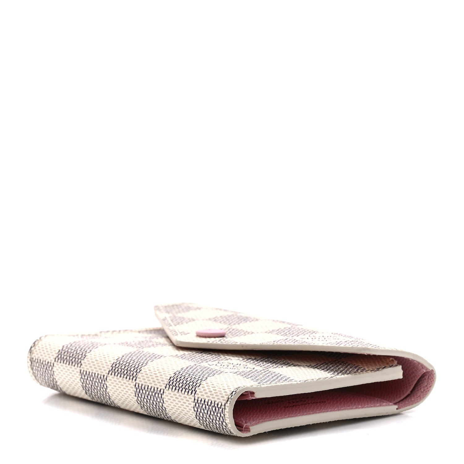 Louis Vuitton Damier Azur Victorine Wallet Rose Ballerine 10 of 12