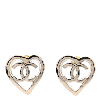Chanel Metal CC Heart Coco In Love Earrings Gold 1 of 4