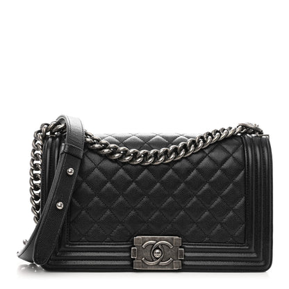 Chanel Caviar Quilted Medium Boy Flap Black 1 of 11