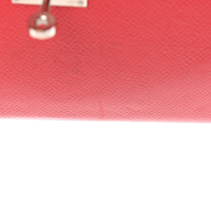 Hermes Epsom Kelly Longue Wallet Rouge Casaque 9 of 18