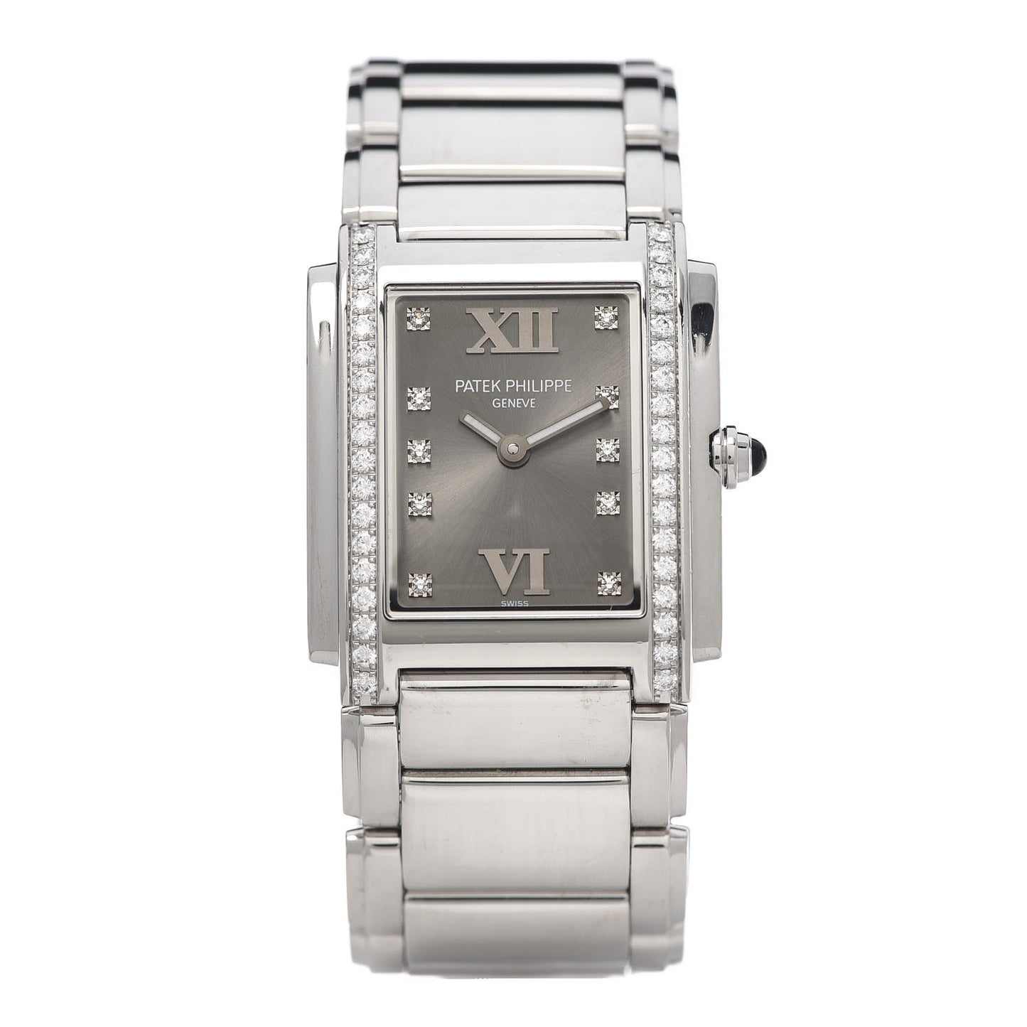 Stainless Steel Diamond 25mm Twenty-4 Quartz Watch Eternal Gray 4910/010