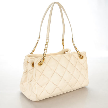 Chanel Calfskin Quilted Retro Chain Tote Ivory 3 of 7