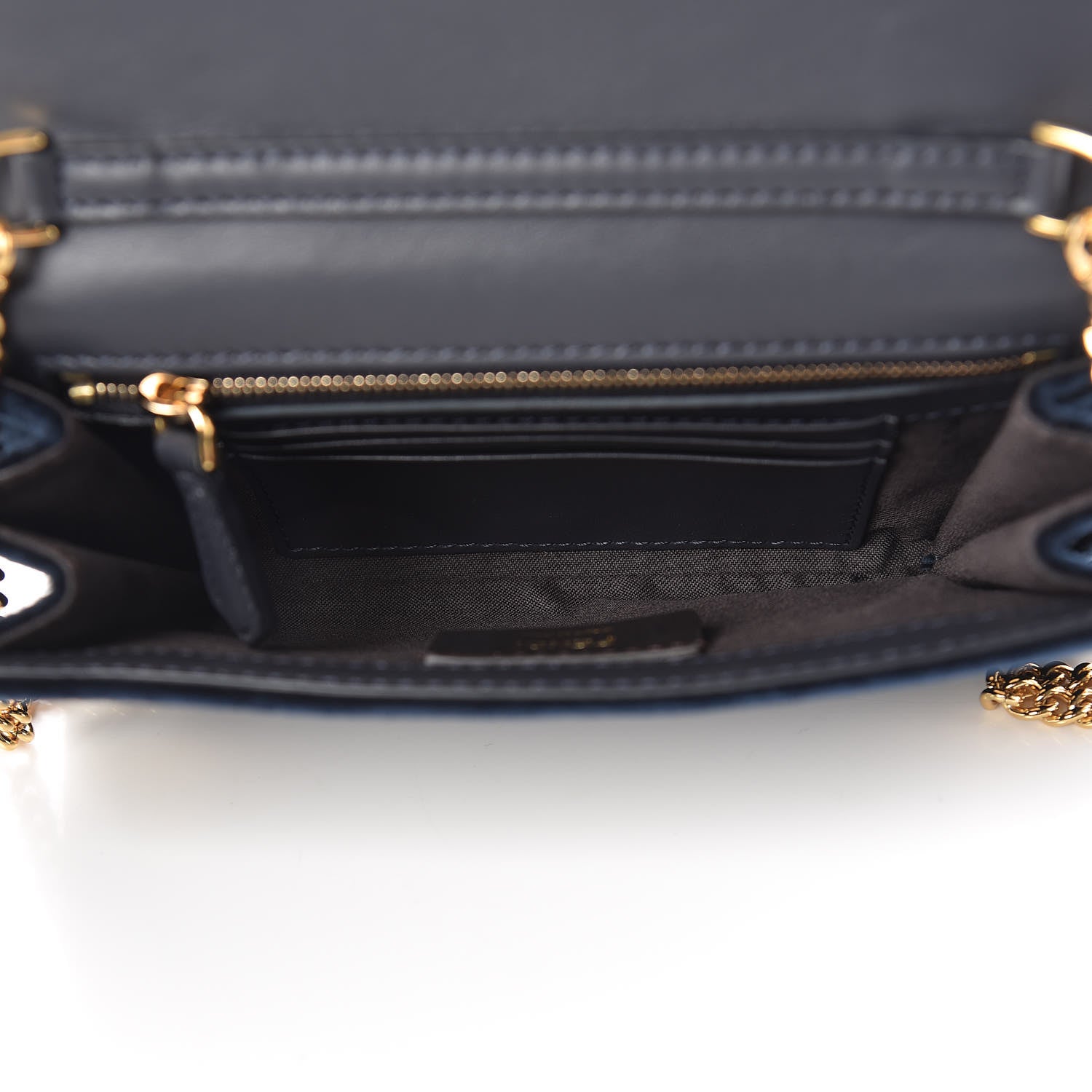 Fendi Velvet F is Wallet on Chain Blue 5 of 10