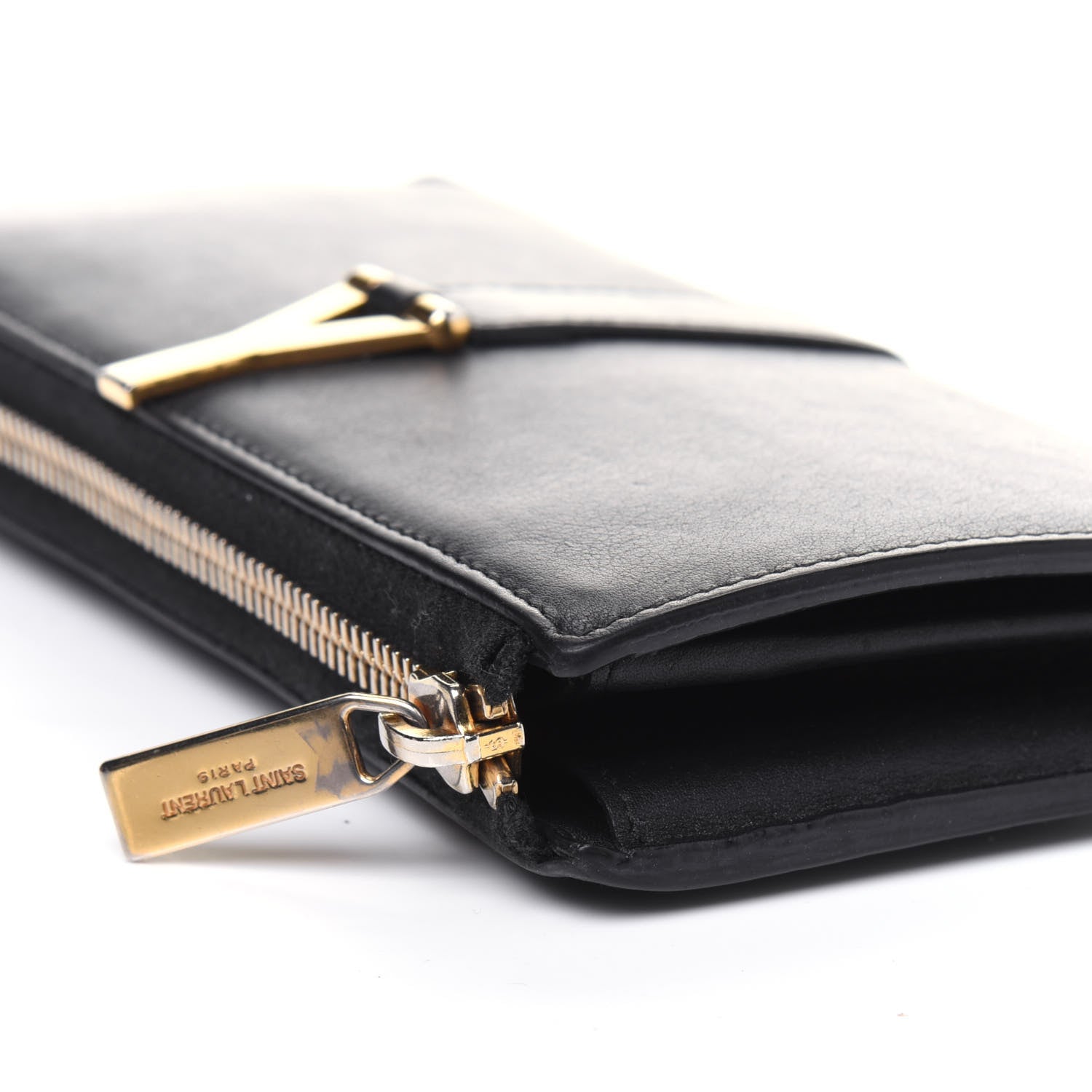 Saint Laurent Calfskin Classic Y Ligne Zip Wallet Black 19 of 19