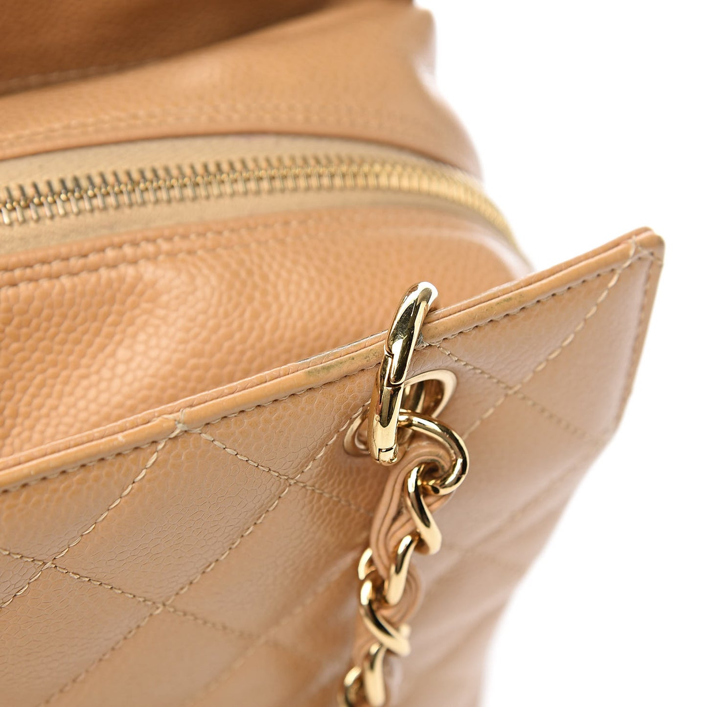 Caviar Quilted Petit Timeless Tote PTT Beige